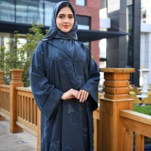 عباية ربع كلوش بكلر وكم واسع