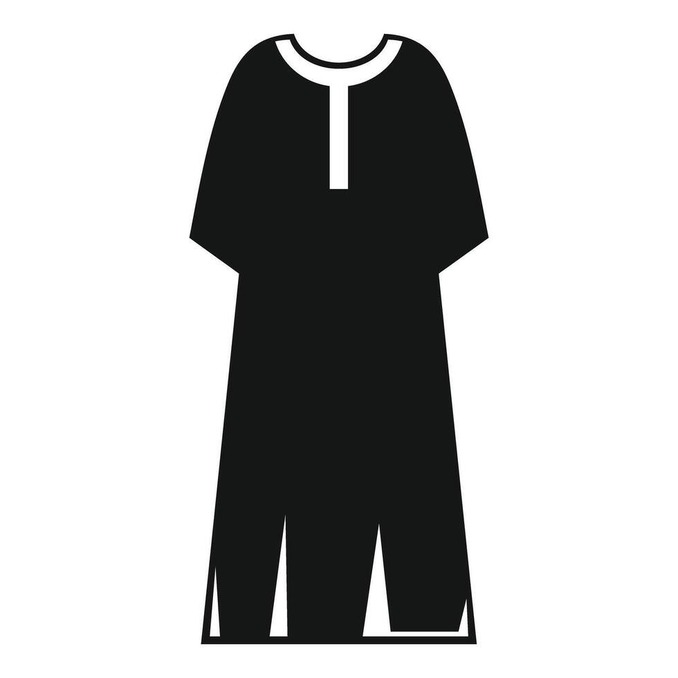 Traditional Muslim Dress Abaya Icon Simple Style Vector