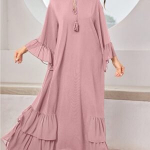 ستان عربي أنيق أنيق ذو أكمام متدلية للنساء